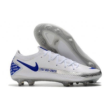 New 2021 Nike Phantom GT Elite FG Boots White Blue