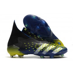 adidas Predator Freak + FG Shoes Core Black White Solar Yellow