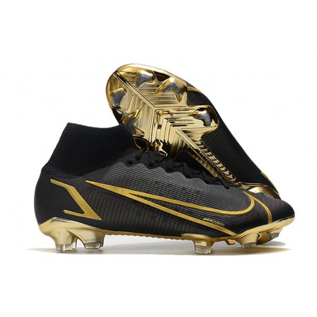 Nike Mercurial Superfly 8 Elite Cleats Black Gold