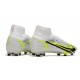 Nike Mercurial Superfly 8 Elite Cleat White Black Metallic Silver Volt