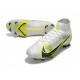 Nike Mercurial Superfly 8 Elite Cleat White Black Metallic Silver Volt