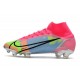 Nike Mercurial Superfly 8 Elite Cleats Pink Blue Green