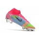 Nike Mercurial Superfly 8 Elite Cleats Pink Blue Green