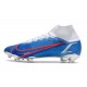 Nike Mercurial Superfly 8 Elite Cleats Blue White Red