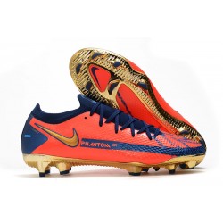 Nike Phantom GT Elite FG ACC Cleats Orange Gold Blue