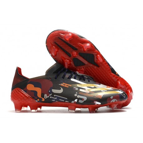 adidas X Ghosted .1 FG Boot Black Red Gold