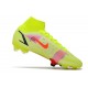 Nike Mercurial Superfly VIII Elite DF FG Volt Bright Crimson Black