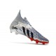 adidas Predator Freak + FG Shoes Silver Metallic Core Black Scarlet