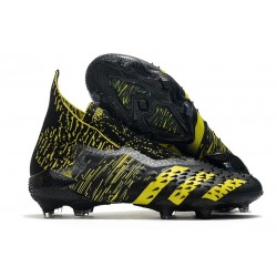 adidas Predator Freak + FG Shoes Black Yellow