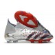 adidas Predator Freak.1 FG Cleat Silver Metallic Core Black Scarlet