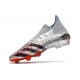 adidas Predator Freak.1 FG Cleat Silver Metallic Core Black Scarlet