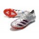 adidas Predator Freak.1 Low Cut FG Silver Metallic Core Black Scarlet